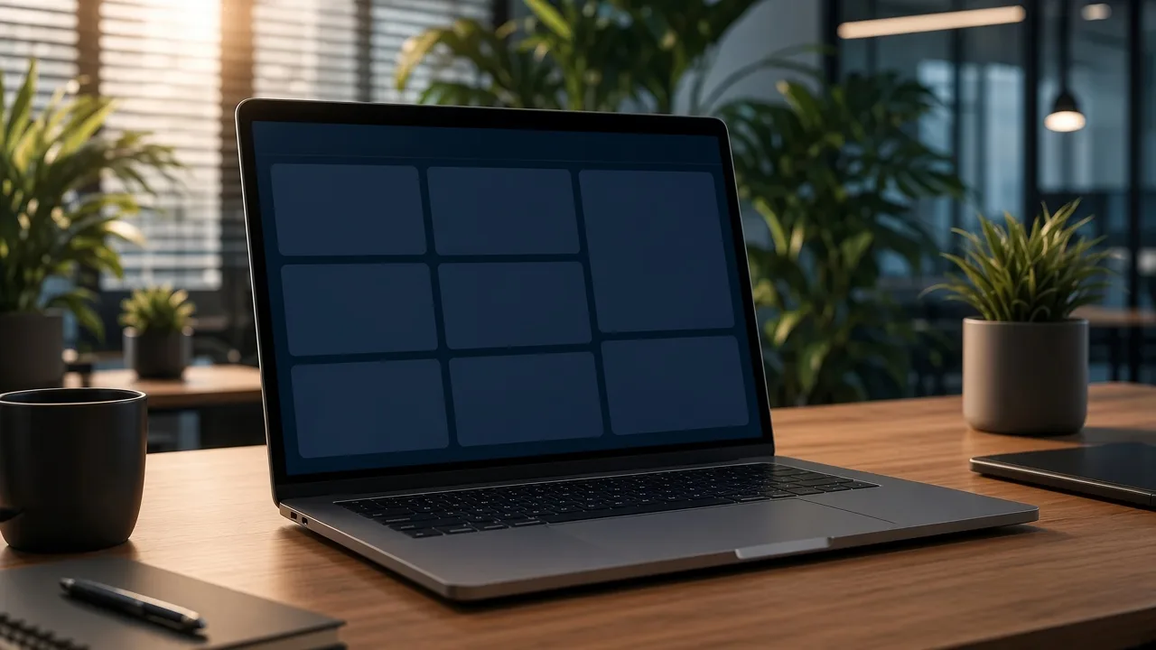 Notebook com um painel de cartões de um CRM para empresa, para acompanhar contatos