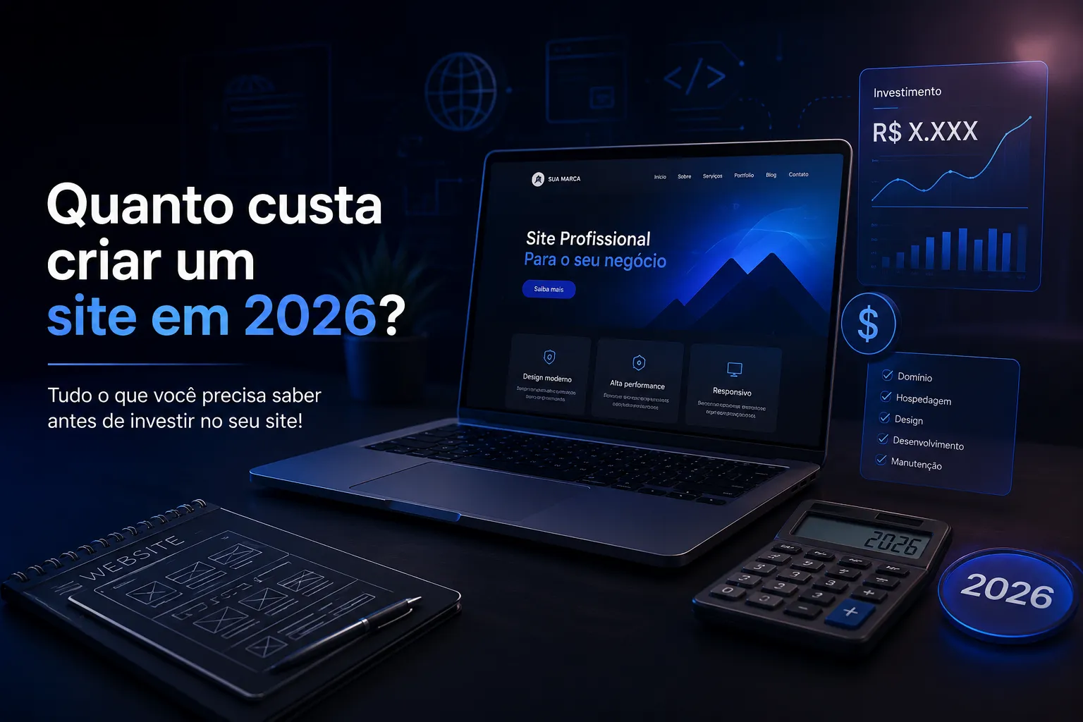 Quanto Custa Criar um Site em 2026? Preços, Tipos de Site e Como Escolher