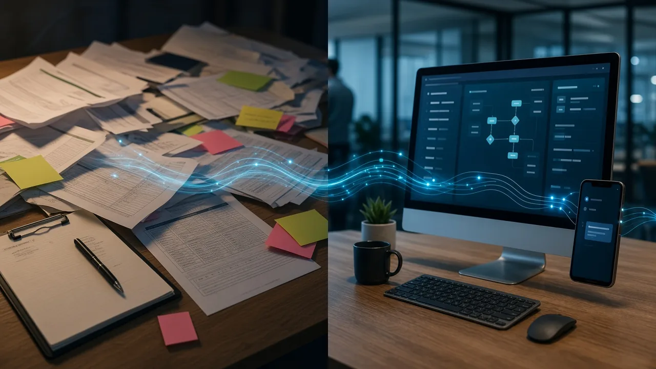 Empresa automatizando processos manuais com sistema personalizado