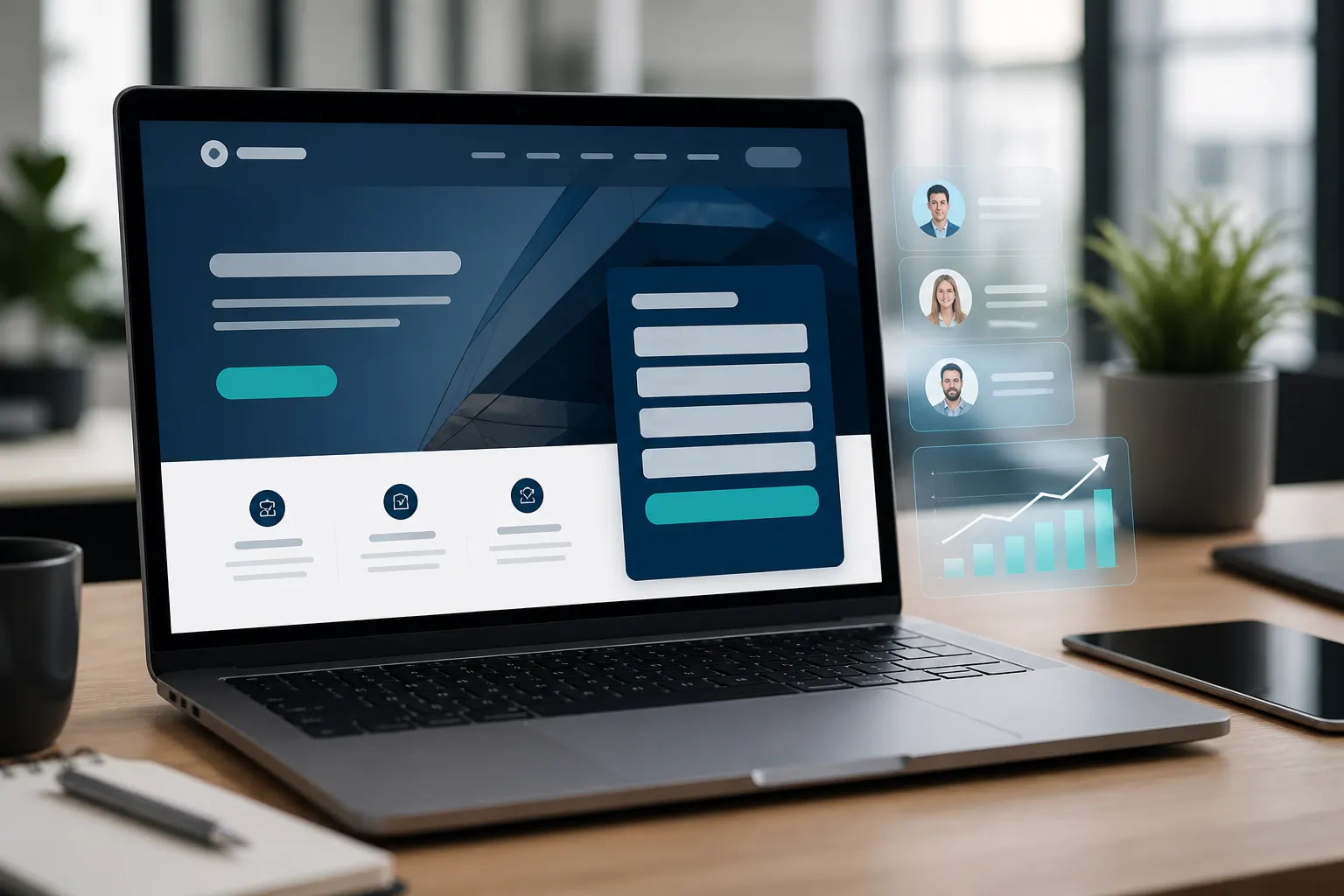 Site profissional criado para gerar novos clientes para uma empresa